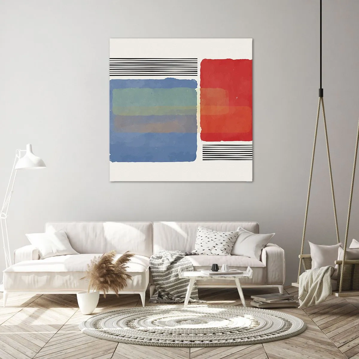 Schilderen op canvas - De geest en de letter van de geometrie - 70x70 cm