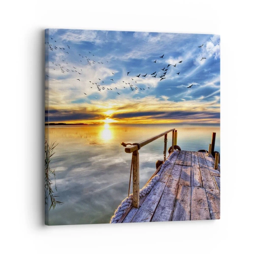Schilderen op canvas - De wind gaat rusten - 30x30 cm