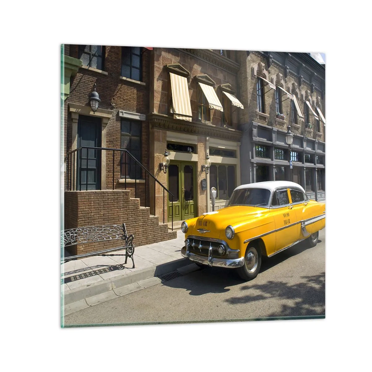 Schilderen op glas - Lang geleden in Amerika - 70x70 cm