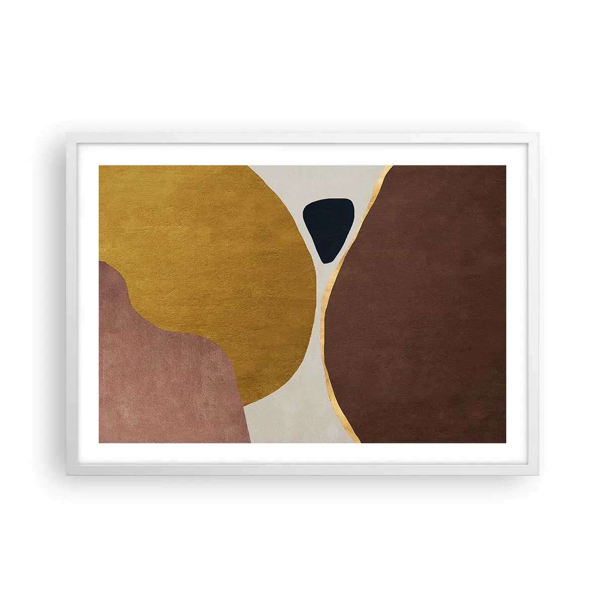 Poster in een witte lijst - Abstractie – een plek in de ruimte - 70x50 cm