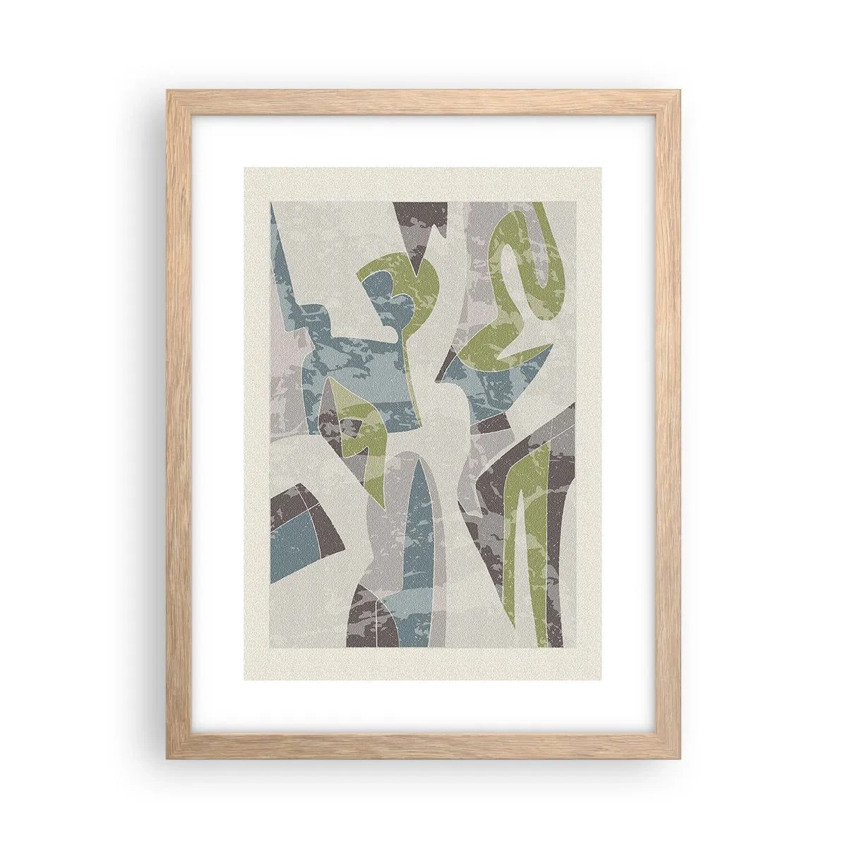 Een poster in een licht eiken lijst - Compositie achter het glas - 30x40 cm