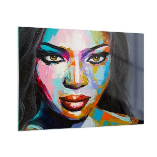 Schilderen op glas - Het is onmogelijk om je ogen af te houden - 100x70 cm