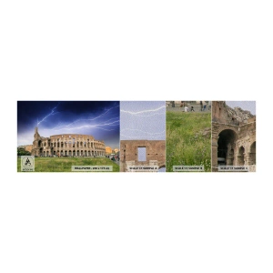 Fotobehang Monster Premium Sand - Strijd Arena - Architectuur, Rome, Colosseum - 100x30 cm