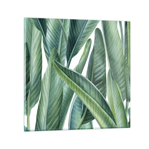Schilderen op glas - Groen zelf - 30x30 cm