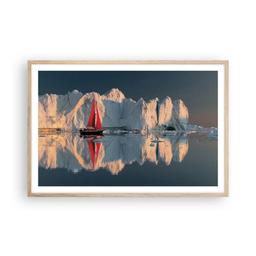 Een poster in een licht eiken lijst - Aan de rand van de wereld - 91x61 cm