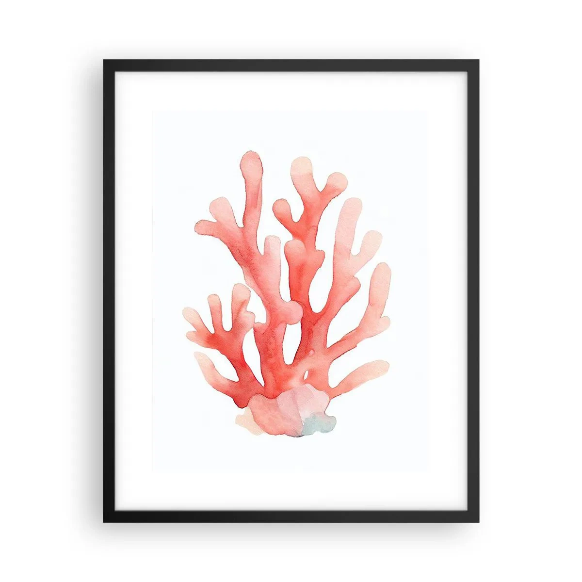 Poster in een zwarte lijst - Koraalkleurig koraal - 40x50 cm