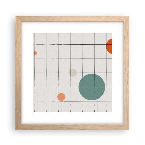 Een poster in een licht eiken lijst - Gevangen. Wij of zij? - 30x30 cm