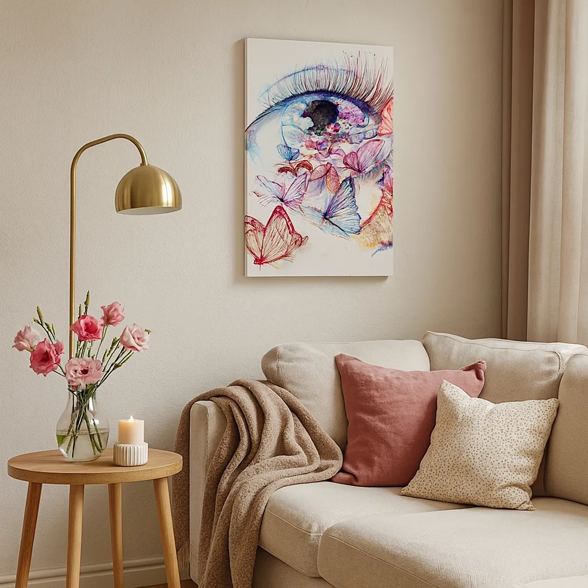 Schilderen op canvas - Sprookjesachtige ogen charme - 50x70 cm