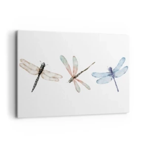 Schilderen op canvas - Gewichtloze libellen - 100x70 cm