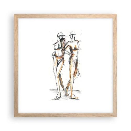 Een poster in een licht eiken lijst - Een studie van genade - 40x40 cm