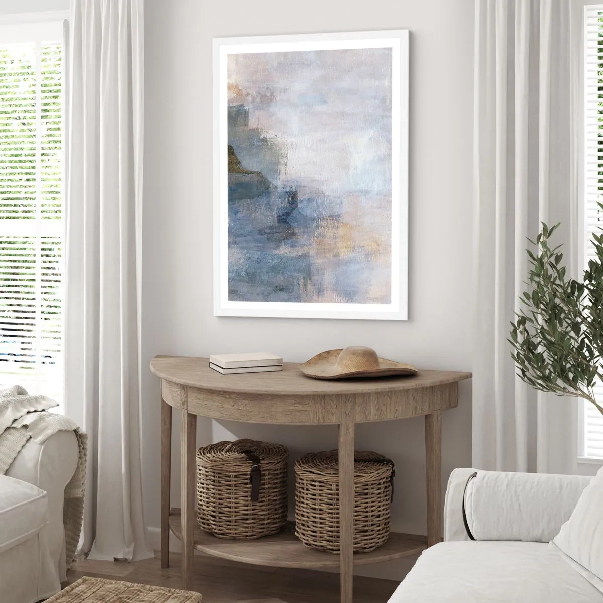 Poster in een witte lijst - Kleurtonen en akkoorden - 61x91 cm