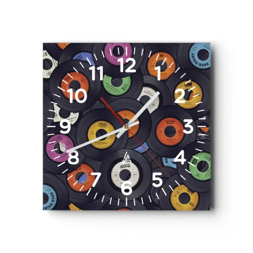 Wandklok - Klok - De kleuren van de klassiekers - 40x40 cm
