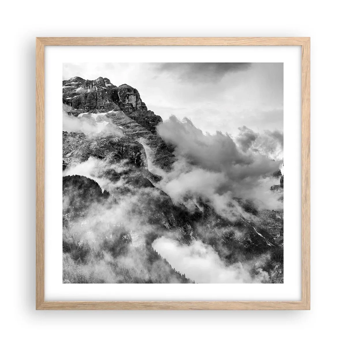 Een poster in een licht eiken lijst - Mooi en wreed - 50x50 cm