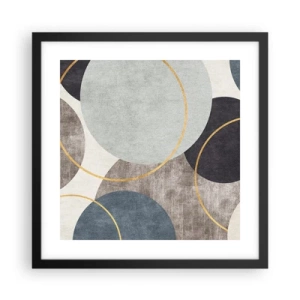 Poster in een zwarte lijst - Wiel voor wiel - 40x40 cm