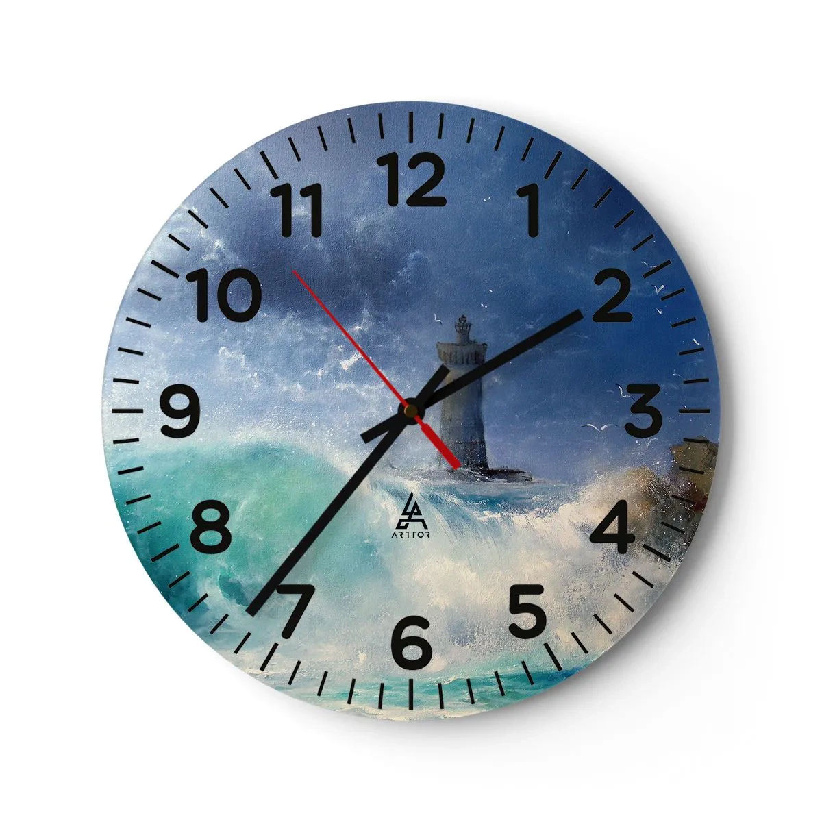 Wandklok - Klok - Op uw hoede voor de elementen - 40x40 cm