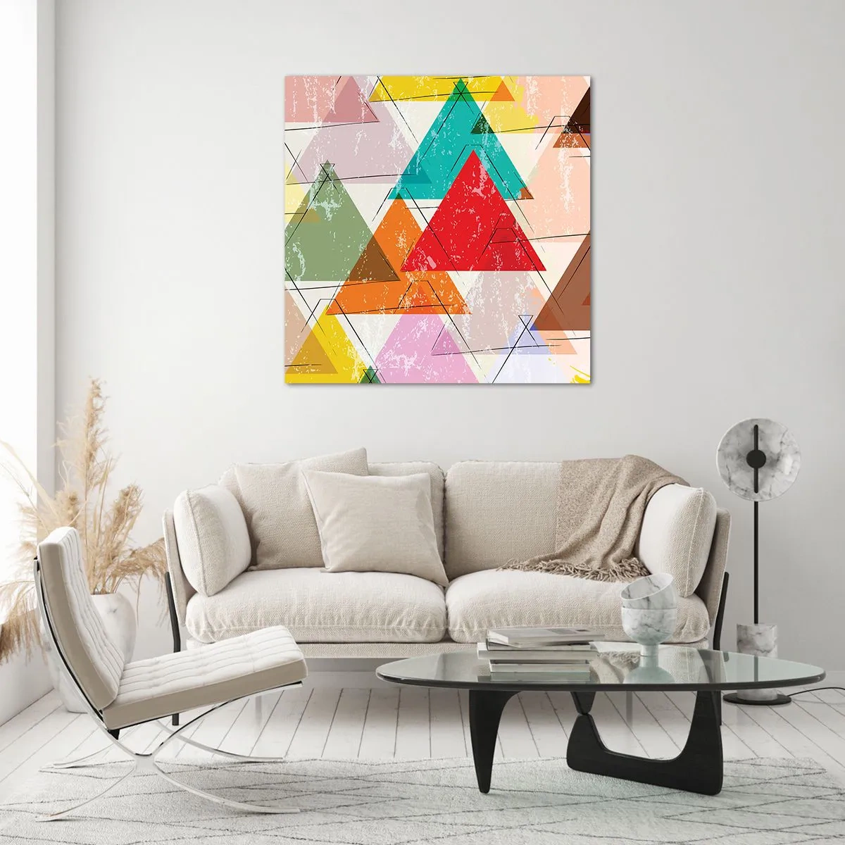 Schilderen op glas - Onzinnige praat uitslaan - 70x70 cm