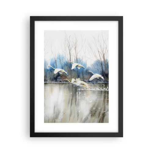 Poster in een zwarte lijst - Zoals in het sprookje over wilde zwanen - 30x40 cm
