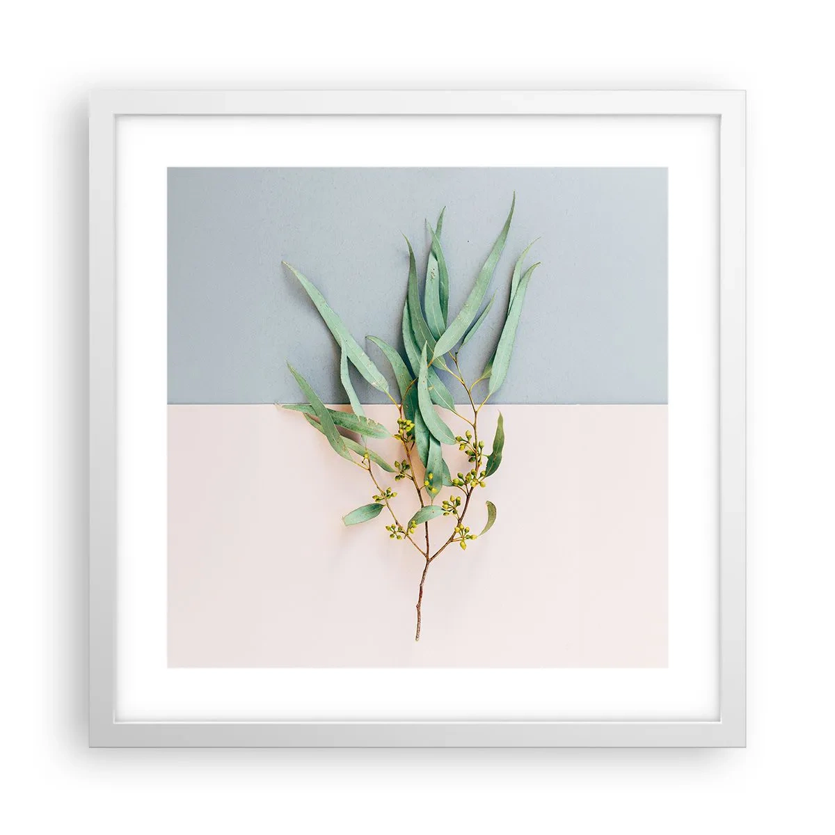 Poster in een witte lijst - Subtiliteit in pastelkleuren - 40x40 cm