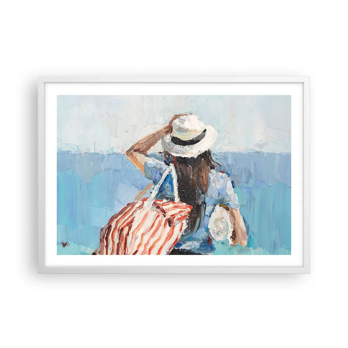 Poster in een witte lijst - Welkom bij je vakantie - 70x50 cm