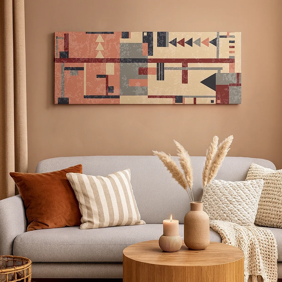 Schilderen op canvas - Een combinatie van verticalen en horizontalen - 30x30 cm