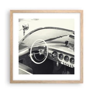 Een poster in een licht eiken lijst - Weer voor de rijken - 40x40 cm