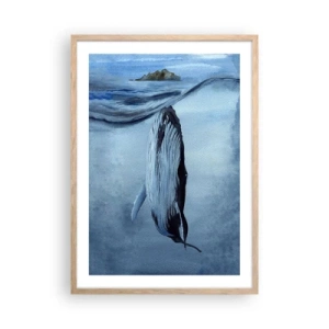 Een poster in een licht eiken lijst - Twee noordelijke werelden - 50x70 cm