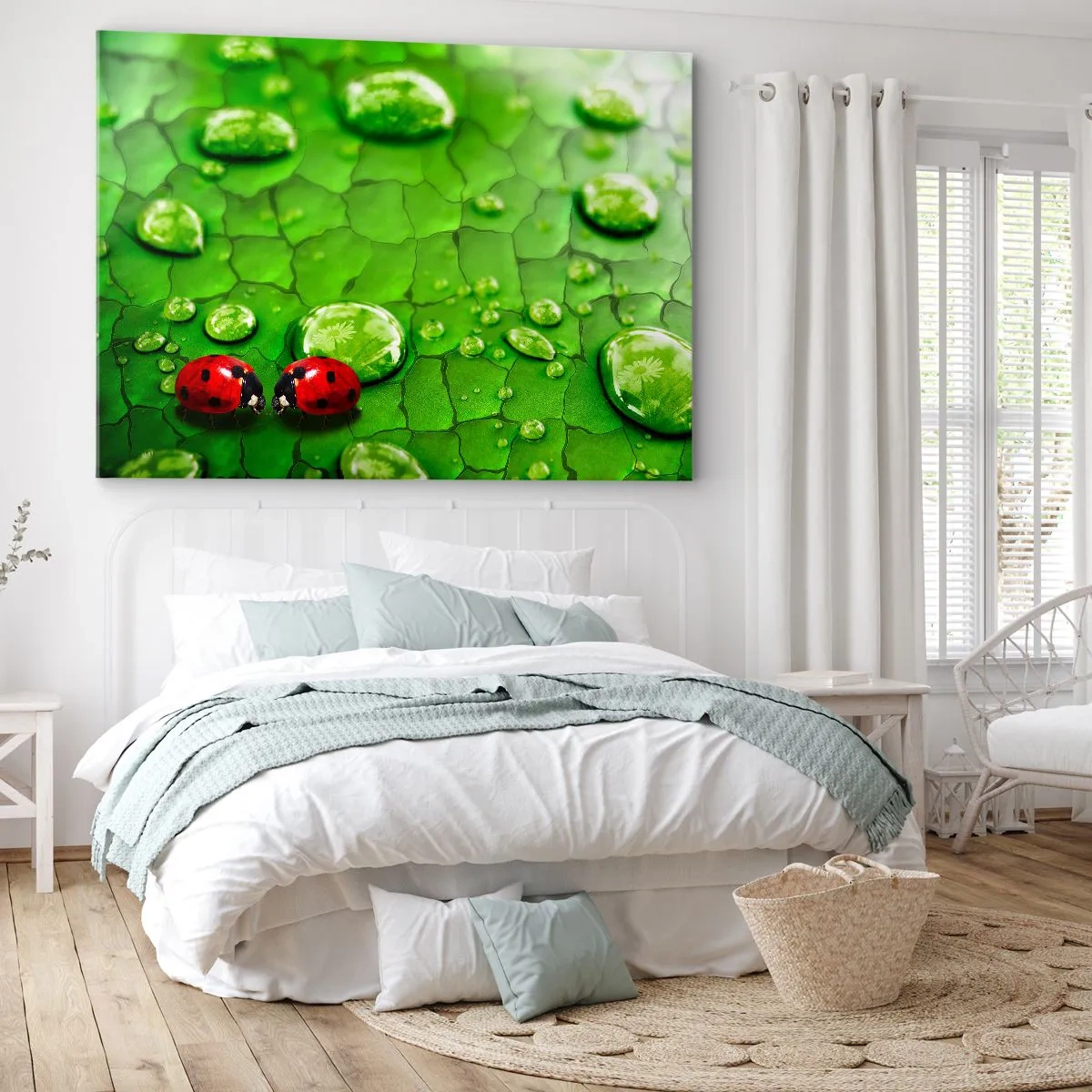Schilderen op canvas - Ontmoeting in het groen - 100x70 cm