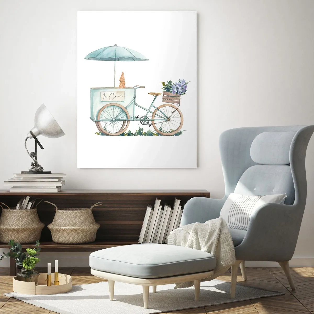 Schilderen op glas - Zoete herinnering aan de zomer - 50x70 cm