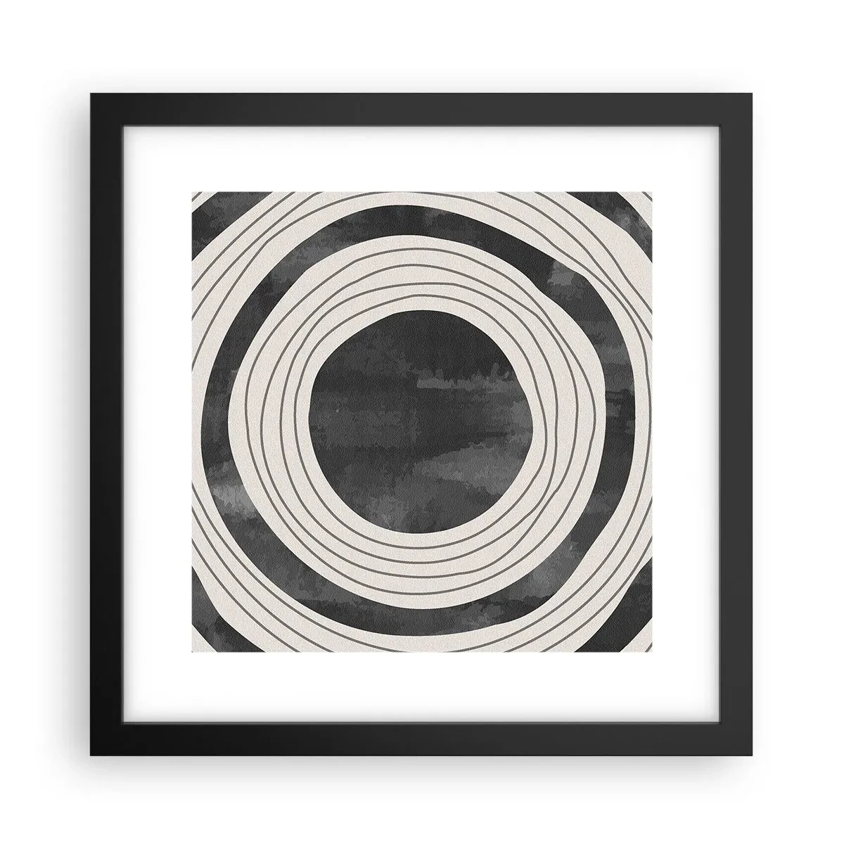 Poster in een zwarte lijst - Precies op het punt - 30x30 cm