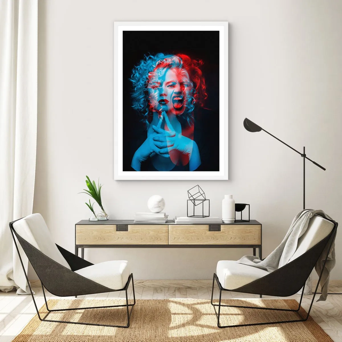 Poster in een witte lijst - Alter ego - 50x70 cm
