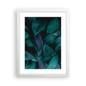 Poster in een witte lijst - Groen op zichzelf - 30x40 cm