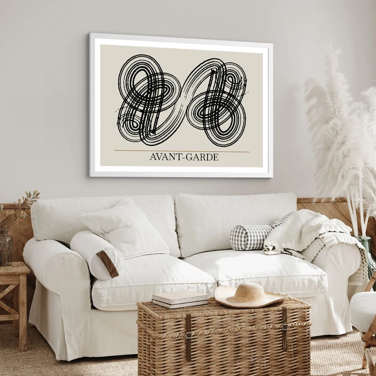 Poster in een witte lijst - Het kwam er spontaan uit - 50x40 cm