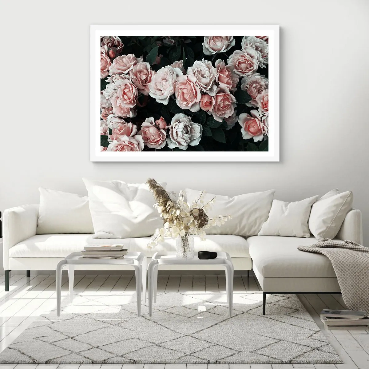 Poster in een witte lijst - Rozen ensemble - 40x30 cm