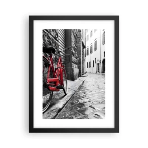 Poster in een zwarte lijst - Echte schoonheid verveelt niet - 30x40 cm