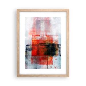 Een poster in een licht eiken lijst - Een gloeiende compositie  - 30x40 cm