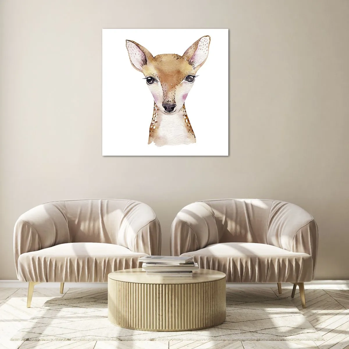 Schilderen op glas - De aard van onschuld - 70x70 cm