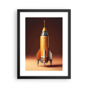 Poster in een zwarte lijst - Het begint met een droom - 30x40 cm