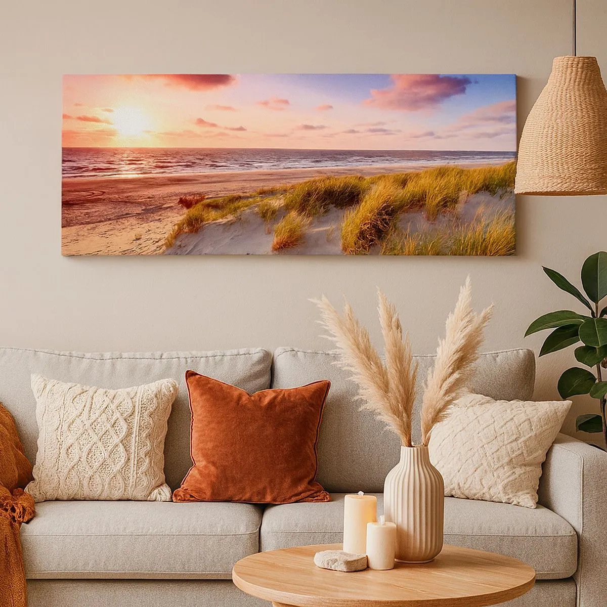Schilderen op canvas - De lucht ruikt al in de zomer - 100x40 cm
