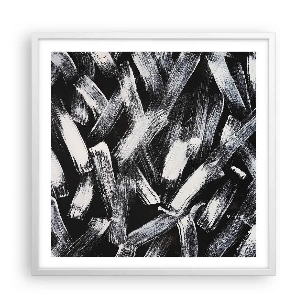 Poster in een witte lijst - Abstractie in de industriële spirit - 60x60 cm