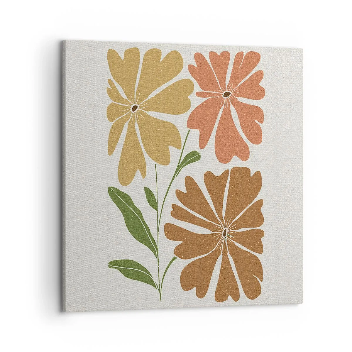 Schilderen op canvas - Natuur en geometrie - 50x50 cm