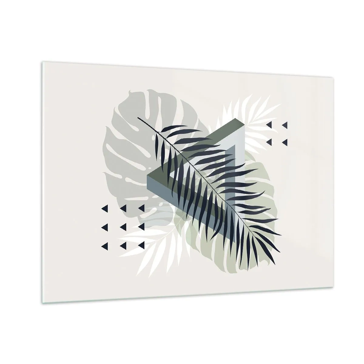 Schilderen op glas - Natuur en geometrie - twee orden? - 100x70 cm