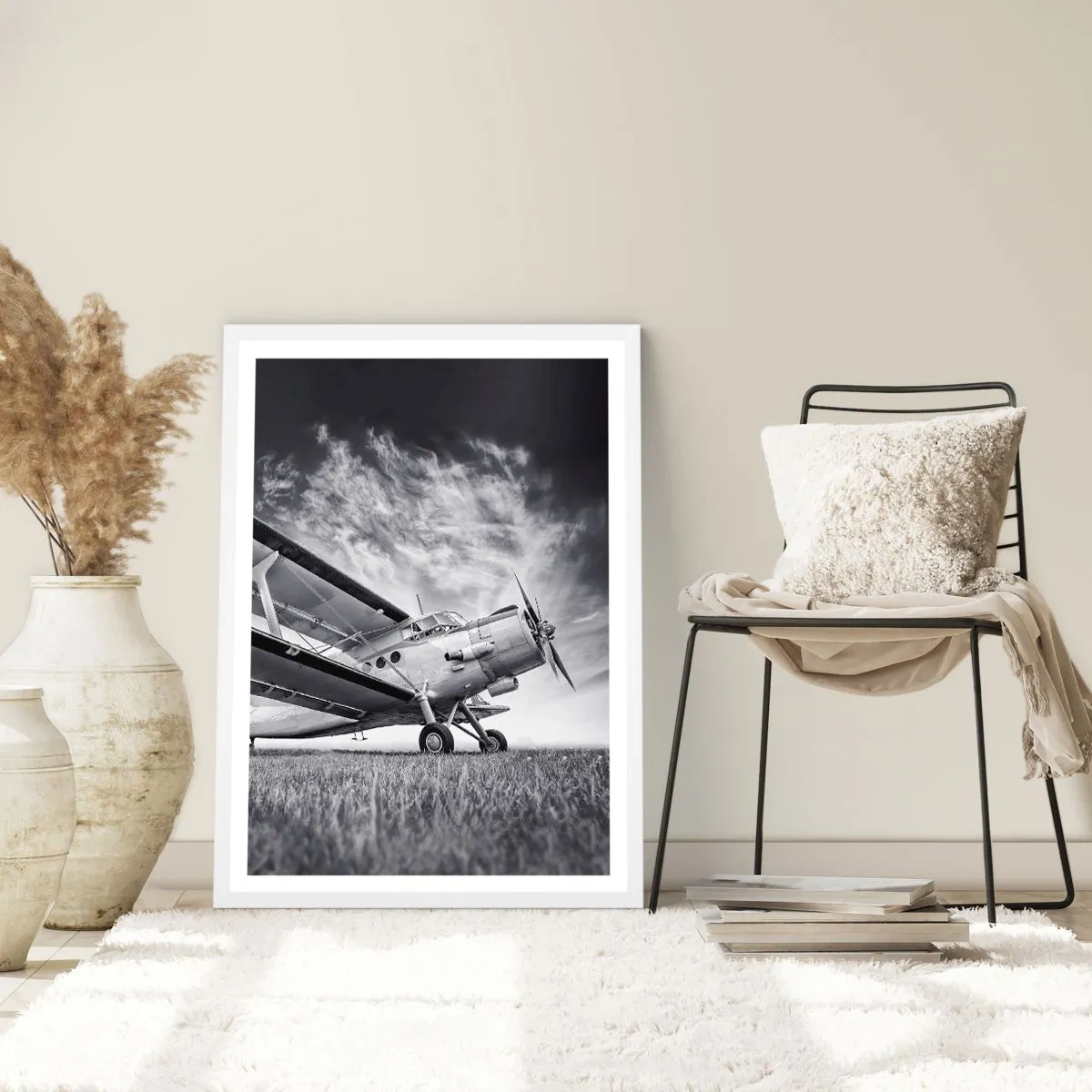 Poster in een witte lijst - De gevleugelde zwerver - 30x40 cm