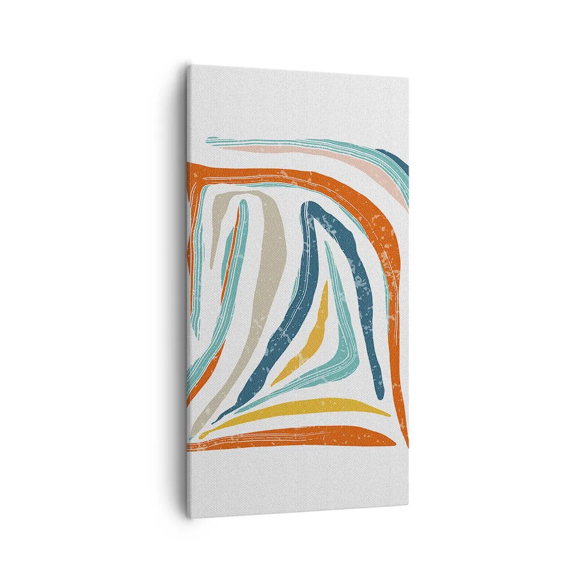 Schilderen op canvas - Abstractie met een vriendelijke glimlach - 55x100 cm