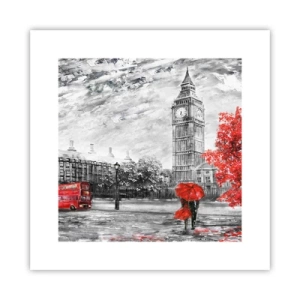 Poster - Een spannende dag - 30x30 cm