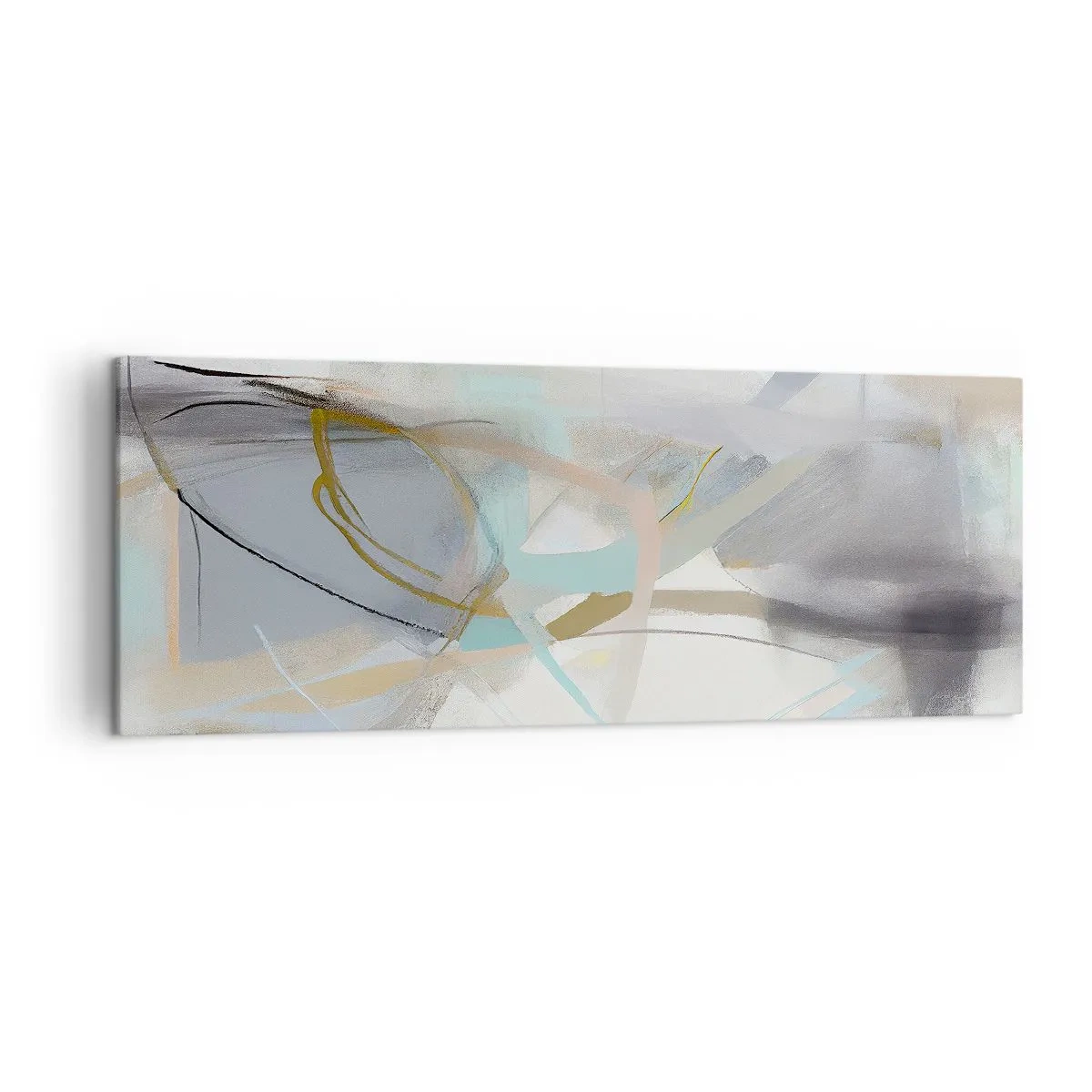 Schilderen op canvas - Mistige abstractie - 140x50 cm