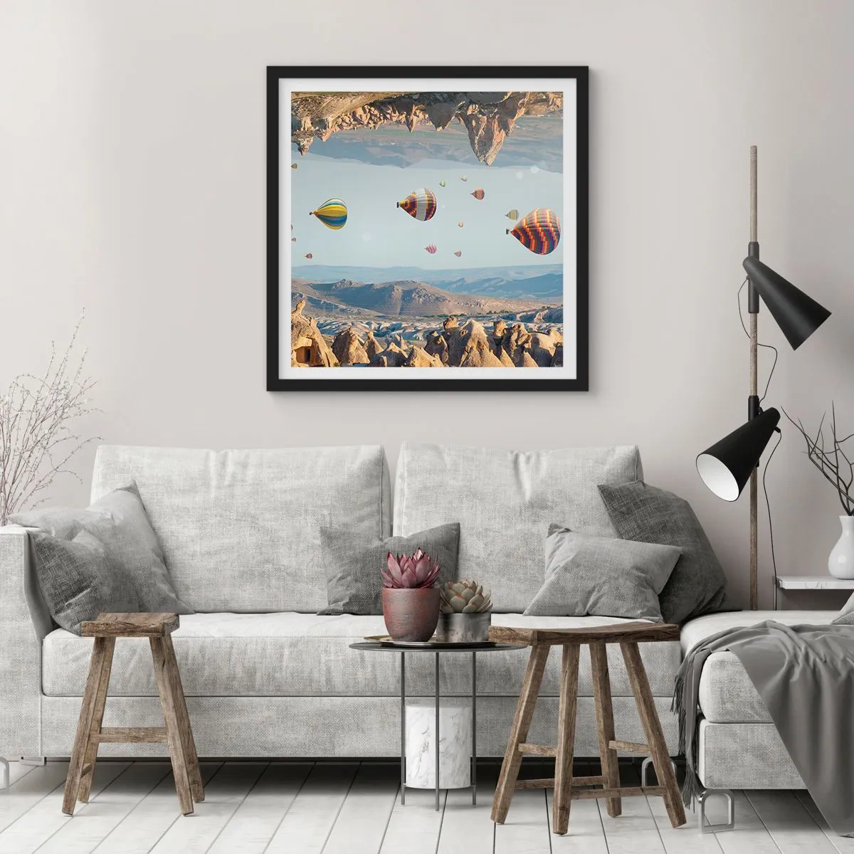 Poster in een zwarte lijst - Alles is hier mogelijk - 60x60 cm