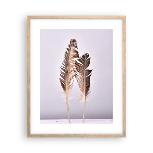 Een poster in een licht eiken lijst - Tegen het niets - 40x50 cm