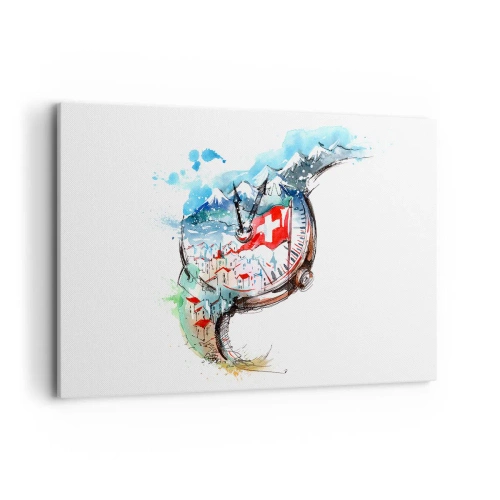 Schilderen op canvas - De geest van Zwitserland - 120x80 cm