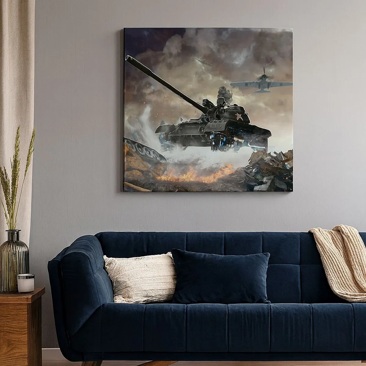 Schilderen op canvas - De strijd is verschrikkelijk en mooi - 30x30 cm