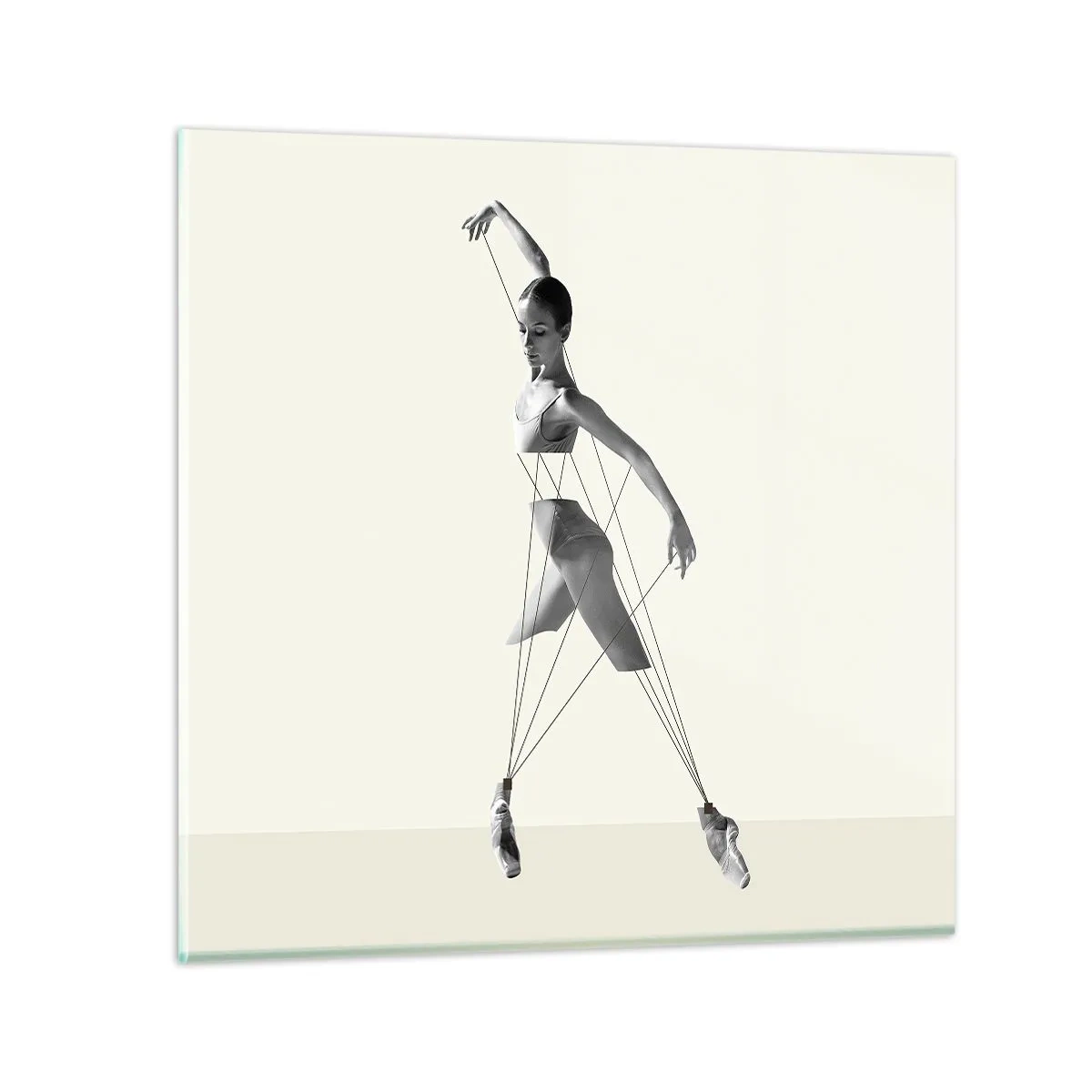 Schilderen op glas - In het theater van de wereld - 40x40 cm